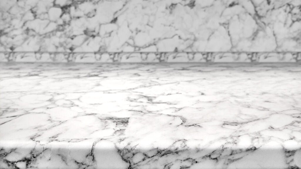 Honed finish marble
